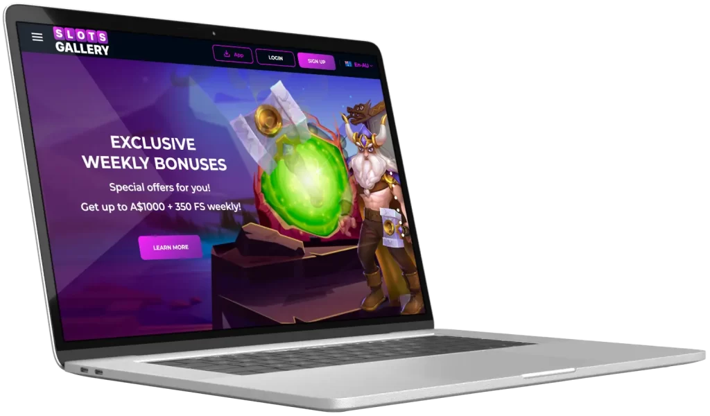Slots Gallery Login at Homepage